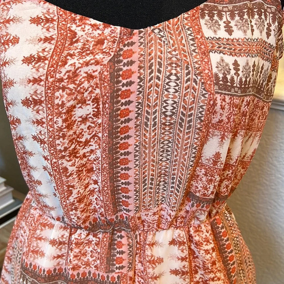 BCBGeneration Floral Pink Lace Romper - Picture 4 of 7